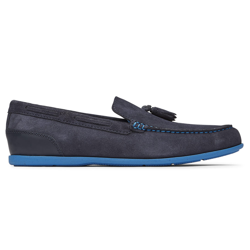 Mocassins Rockport Homem Azuis - Malcom Tassel - 71059KJYB